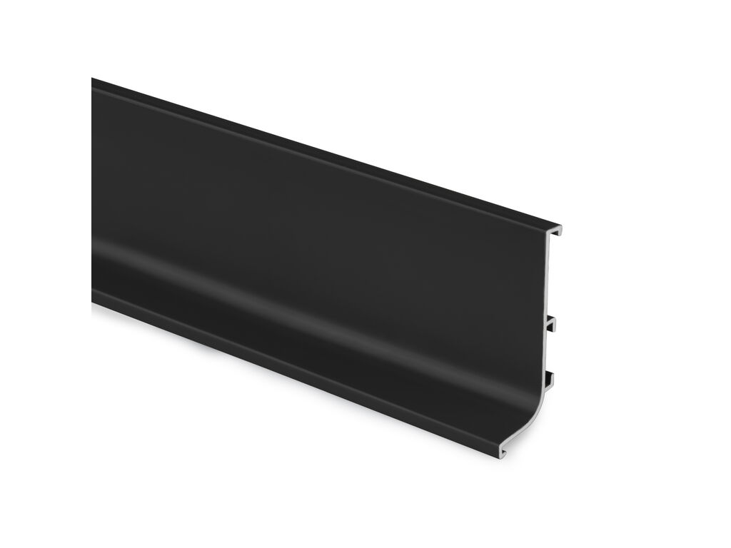 profilo gola superiore mm57,5x24,3 cm390 nero opaco ral 9005 emuca.png Profilo Gola Superiore mm.57,5x24,3 cm.390 Alluminio Verniciato Nero Opaco Ral 9005 | Emuca - immagine 1
